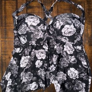 Built in bra swim tankini